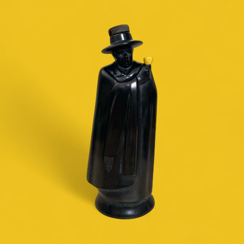 Vintage 1960s Royal Doulton Sandeman Don Dry Sherry Black Decanter 10.5″